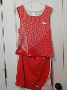 FILA Red Athletic Tank & Skort Set